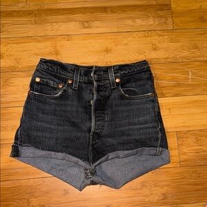 Women's Black Denim Shorts